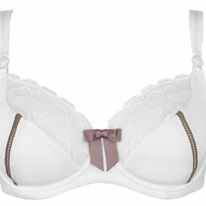 Cache Coeur Maternity/Nursing Bra 34E White-Taupe